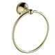 thumbnail image 3 of Toallero individual de latón dorado retro, barra de toalla con varios estantes anillo, 3 of 9