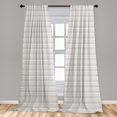 thumbnail image 4 of Ambesonne Neutral Modern Curtains, Zigzags and Lines, Pair of 28"x84", Pale Tan and Coconut, 4 of 4
