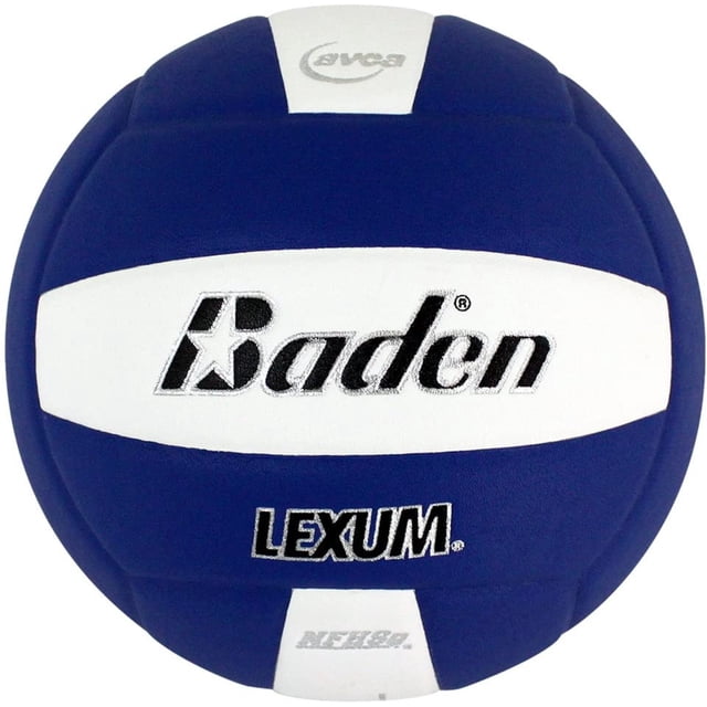 Baden LEXUM Indoor Microfiber Volleyball - Official NFHS Approved Game Ball, Royal Blue/White