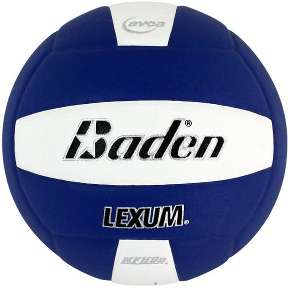 Baden LEXUM Indoor Microfiber Volleyball - Official NFHS Approved Game Ball, Royal Blue/White