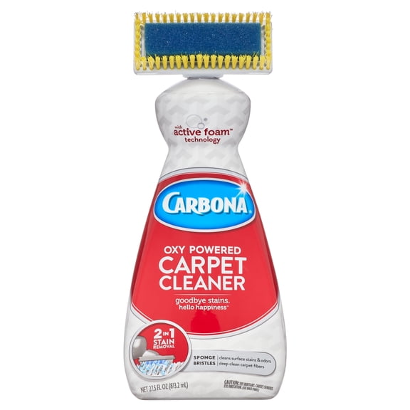 Carbona 2-in-1 Oxy-Powered Carpet Spot Cleaner, Dual Brush Sponge, 27.5 Fl Oz