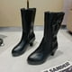 thumbnail image 2 of Moda Media pantorrilla Tacones altos Ridding Western Boots Street Goth Ladies Shoes Punta estrecha Tacón cuadrado Womens Boot Zapatos De Muje35 Gao Jinjia LED, 2 of 2