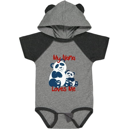 

Inktastic My Nana Loves Me Panda Gift Baby Boy or Baby Girl Bodysuit
