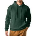thumbnail image 1 of Yuyuzo Mens Hoodies Fall Casual Long Sleeve Solid Color Sweatshirt Drawstring Fashion Pullover Tops, 1 of 6