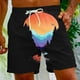 thumbnail image 1 of Puntoco Pantalones Cortos Con Estampado Hawaiano Para Hombre, Pantalones Cortos Con Bolsillo Y Cordón, Pantalones Cortos Para Hombre, 1 of 6