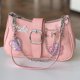 thumbnail image 3 of Bolso de hombro de PU Likrtyny Y2K con forma de corazón elegante gran capacidad color sólido, 3 of 9