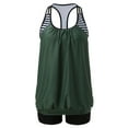 thumbnail image 5 of Xudanell Two-Piece Tankini Bathing Suits, T-Back Blouson Swim Tops Only With Boy Shorts,Water Sports, Beach Parties, And Spa Relaxation, Tankini Swimsuits For Women (J-AG,M), 5 of 6