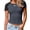 Black gray, variant on Color Block Summer Short Sleeve Women Slim Fit Raglan Crop Tops