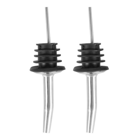 

2pcs Stainless Steel Liquor Spirit Pourer with Rubber Stopper