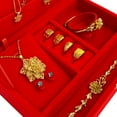 thumbnail image 2 of Jewelry Display Box Gift Box Bracelet Red Velvet Earrings Necklace Storage Case, 2 of 9