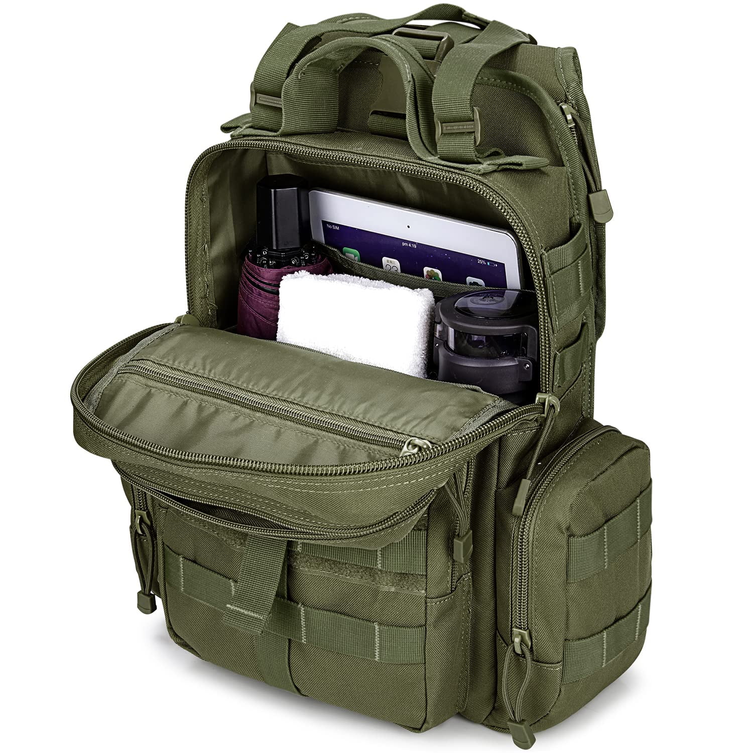 G4Free Outdoor Sling Bag Crossbody Backpack with Adjustable Holder, Durable Shoulder Daypack for Men