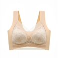 thumbnail image 1 of Sujetador de encaje sexy de gran tamaño, talla grande, hermosa espalda, copa fija, fino, push-up, sin marcas, ropa interior para mujer, antiflacidez, para dormir, 1 of 6