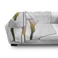 thumbnail image 3 of Flower Soft Flannel Fleece Blanket, Flourishing Calla Lilies on White Fresh Spring Bouquet Gentle Nature Theme, Cozy Plush for Indoor and Outdoor Use, 50" x 60", Green White Yellow, by Ambesonne, 3 of 6