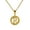 R, variant on Jewelry Initial Pendant Necklace for Men Womens, 18K Gold Plated Round Letter Capital From A-Z