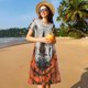 thumbnail image 4 of Balery Polka Dot Rhino Welcome Vestidos sueltos de manga corta para mujer, vestidos de verano 2025, vestidos casuales de corte A con vuelo., 4 of 6