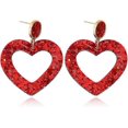 thumbnail image 1 of Pendientes de Lentejuelas de Amor Yashi para el Día de San Valentín Elegantes y Livianos de Cuero, 1 of 5