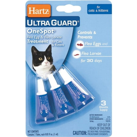 Hartz UltraGuard OneSpot Flea Treatment for Cats & Kittens, 3 (Best Flea Treatment For Cats And Kittens)