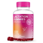 Pink Stork Lactation Support Gummies: Alfalfa, Vitamin D & B12 for Breast Milk Supply, 40 Count