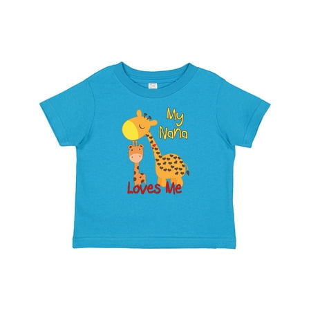 

Inktastic My Nana Loves Me Giraffe Gift Baby Boy or Baby Girl T-Shirt