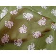 thumbnail image 4 of oneOone Silk Tabby Fabric Rabbit Block Printed Fabric 1 Yard 42 Inch Wide, 4 of 4