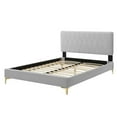 thumbnail image 3 of Platform Bed Frame, Twin Size, Velvet, Light Grey Gray, Modern Contemporary Urban Design, Bedroom Master Guest Suite, 3 of 10