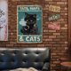 thumbnail image 4 of Placa de metal Wdftyju Tatuaje Siesta Gato 20x30cm arte de la pared, 4 of 9