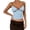 Blue, variant on Tops for Women Trendy Lace Bow Patched V Neck Color Bandeau Back Zipper Rugby Shirt for Women,Red,M