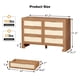 thumbnail image 4 of QinaQin Cómoda doble moderna de madera con 6 cajones y jaladeras doradas, ideal para recámara, clóset o entrada, 4 of 8