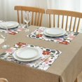 thumbnail image 3 of Pioneer Flower Floral Print Pattern Summer Placemats Table Placemats Set Of 4-Linen Kitchen Washable Placemats Table Mats 12x18 Inch Non-Slip Heat Resistant, 3 of 6