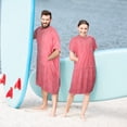 thumbnail image 5 of Flyingstar Surf Beach Changing Towel With Hood, Absorbent Microfiber Robe Poncho, Men & Women, Pink, 5 of 7