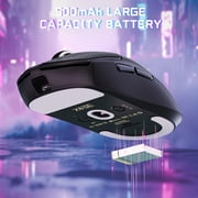 ATTACK SHARK X8SE Mouse with Grip Tape for Large Hand, 55g SUPERLIGHT, PixArt PAW3311 Gaming Sensor, BT/2.4G Wireless/Wired, Adjustable DPI up to 25000, 500mAh Battery (Black)