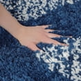 thumbnail image 5 of Bohemian Geometric Shag Indoor Tassel Runner Rug, Cream/Blue, 2' 7" x 8', 5 of 6