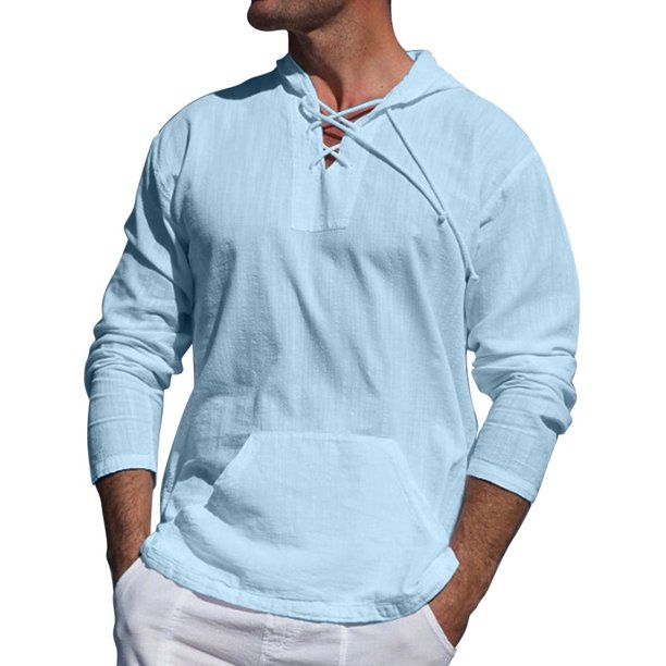 TRKIYQC Sudaderas con capucha para hombre, color sólido, manga larga, con bolsillos, otoño, casual, chándal, ropa de calle TRKIYQC moda