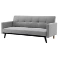 thumbnail image 1 of Sofá Cama Reclinable 3 Personas Sillón Minimalista 2 Posiciones Kingshouse gris, 1 of 8
