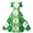 thumbnail image 4 of MKOSPLRT Robes des Années 1950 pour Fille Manches Courtes Robes de Cocktail Vintage Imprimé Trèfle Robe Midi Jour de la Saint-Patrick, 4 of 6