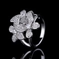 thumbnail image 3 of Anillo de flores de tres mariposas de 2.047 in para mujeres y niñas, delicado cristal de diamantes de imitación, mariposa abierta, anillos de compromiso, anillo de boda, joyería de moda, regalos BFF, 3 of 4