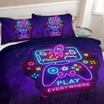 thumbnail image 4 of BlessLiving Cartoon Rocket Comforter Sets, Full Purple Bedding Sets Gaming Comforter Sets for Boys, 4 of 8