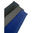 thumbnail image 3 of 3 Pack Plus Size Sports Leggings, Women's Plus Solid Pipping High Stretch Fitness Leggings 3 Piece Set, 3 of 13