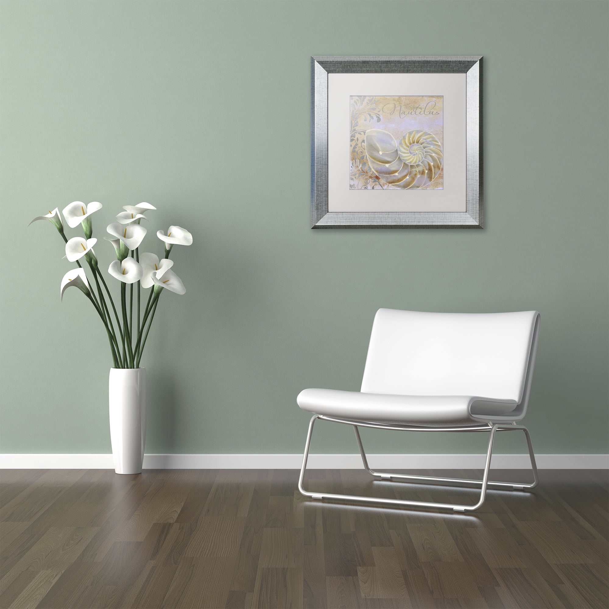 Trademark Fine Art 'Painted Sea III' Silver Framed Art by Color Bakery