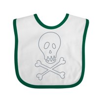Inktastic Skull and Crossbones Boys or Girls Baby Bib