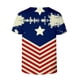 thumbnail image 4 of Puntoco 2024 mujeres verano moda tops moda mujer verano cuello pico manga corta impresión casual camiseta blusa, 4 of 5