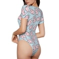 thumbnail image 3 of Naloa Cute Rabbit Women's Short-Sleeved Onesie, One-Piece Swimsuit for Parties, dates, clubs - Small, 3 of 9