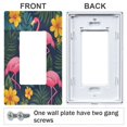 thumbnail image 3 of Yayeee Rocker Switch Wall Plate 3-Gang 6.5"x4.6" Home Decorative Outlet Cover, Yellow Floral Flamingo, 3 of 6