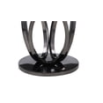 thumbnail image 3 of Milan Lyn Round Glass Dining Table w/ Graphite Gray 3-Ring Steel Base, 3 of 4