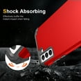 thumbnail image 6 of Samsung Galaxy S22 Case, Dteck Heavy Hybrid Rugged Shockproof Case, Support Wireless Charging, 3 in 1 Full Protective Cover For Samsung Galaxy S22 5G 6.1 inch,Red, 6 of 7