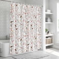 thumbnail image 6 of Flowers Birds Shower Curtain, Waterproof Shower Curtains for Bathroom, Farmhouse Botanical Floral Branches Plants Washable Fabric Bathtub Curtain Set Bath Decor with 12 Hooks 48"x72", 6 of 8