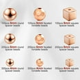 thumbnail image 3 of AAOMASSR Spacer Beads 4mm/6mm/8mm DIY Loose Spacer Beads Round Square Rhombus Smooth or Stackable Bracelets Jewelry Making Crafts,Gold, 3 of 5