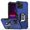 Blue, variant on Bemz Phone Case for iPhone 15 Pro with Camera Protection Side Grip Heavy Duty Shockproof Protection Magnetic Mount Built-in Stand Cover (Titanium White)