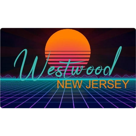

Kinnelon New Jersey 4 X 2.25-Inch Fridge Magnet Retro Neon Design