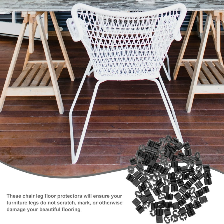 100 Pcs Foot Pad Storage Shelves Furniture Cushion Plastic Chair Leg Caps Feet Clip Non slip Mat Floor